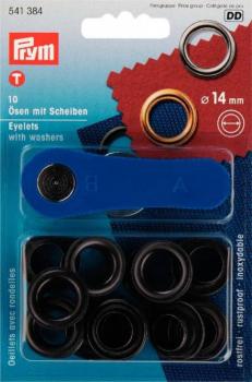 Prym Ösen und Scheiben Ø 14 mm Brüniert 541384